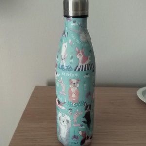 Clementine Paper Blue Doggy Yoga Water Bottle